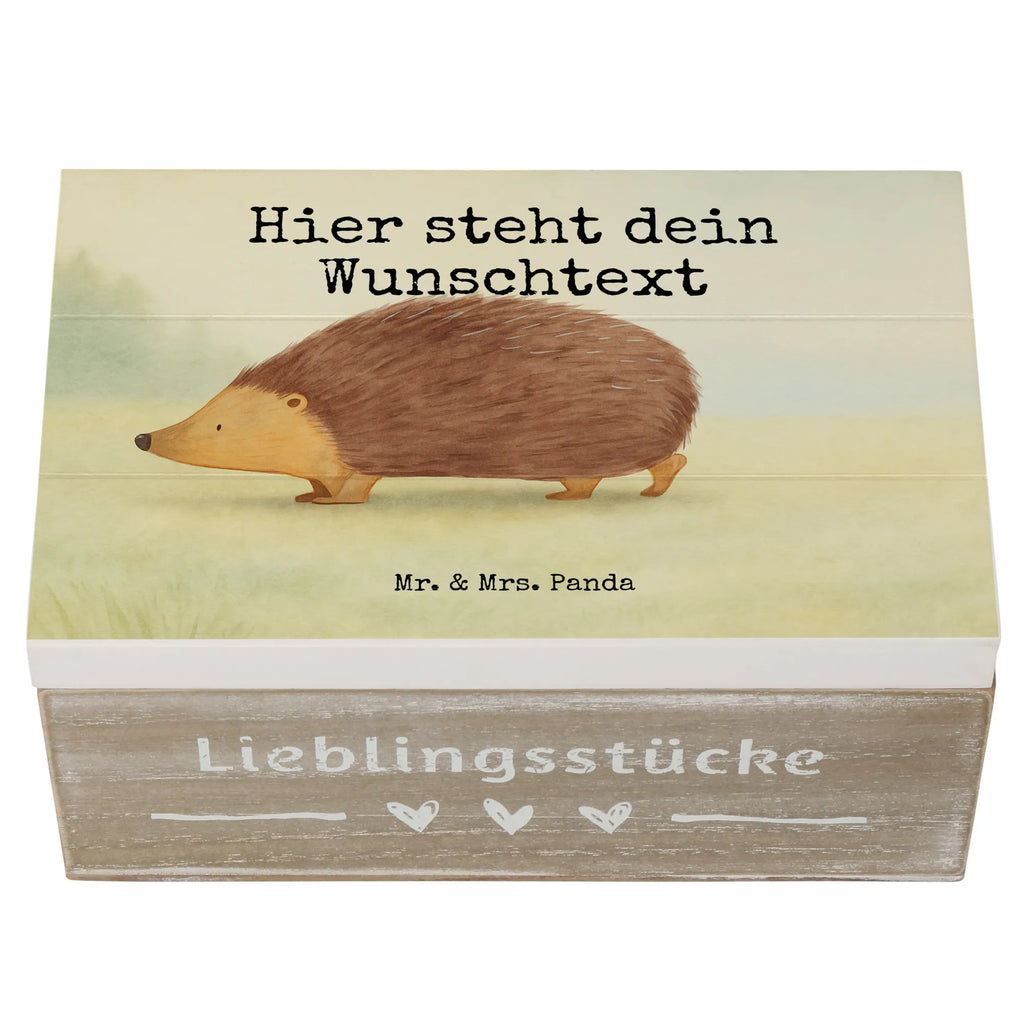 Personalised wooden chest Hedgehog hearts Design small animals, cute, funny, cute animal motives, hand drawn, small world, funny sayings, good mood, happy, gifts, gift ideas, special gifts, animal lover, card, life, heart, Love, hedgehog, hearts, kiss, trust