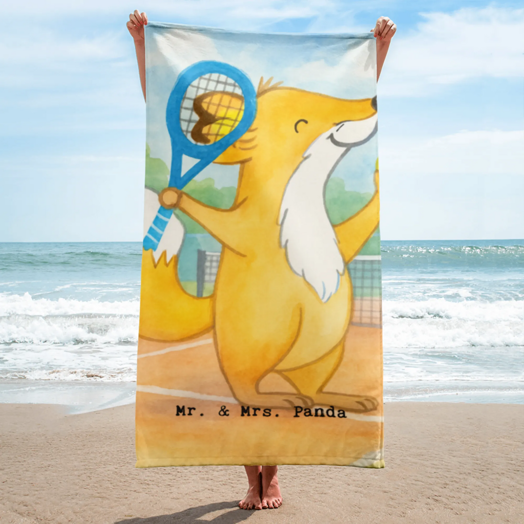 XL bath towel Fox play tennis Design luxury bath sheet, oversized towel, spa towel, XL bath towel, large beach towel, extra large swim towel, Gift, sport, hobby, giving, thank you, award, profit, athlete, tennis club, tennis tournament, Playing tennis, ball sport