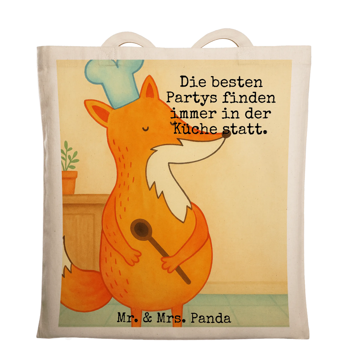 Tote bag Fox A cook Design animal lover, foxes, forest wildlife, clever as a fox, Chefs, Baker, Kitchen slogan, Slogan funny, Party slogan, Cook gift, Kitchen decoration