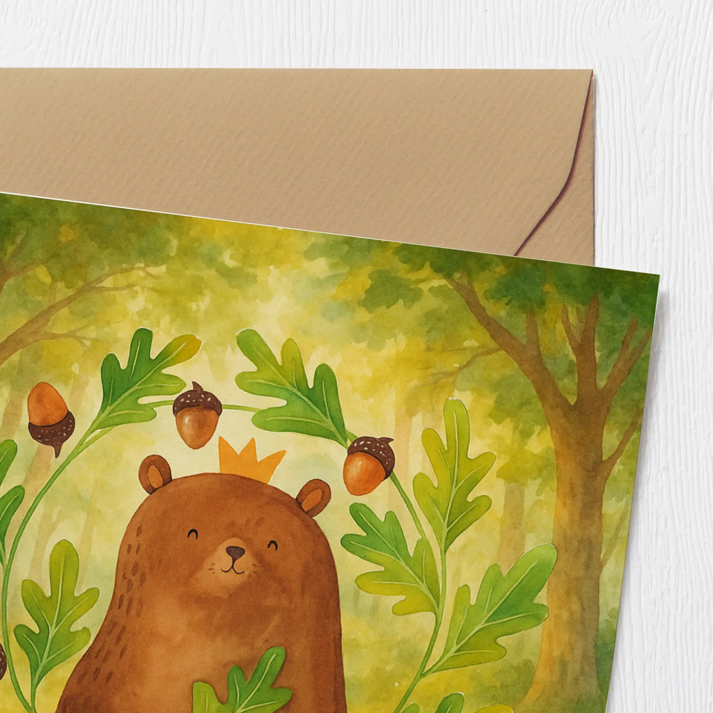 Deluxe Karte Bär König Design Karte, Hochwertige Grußkarte, Klappkarte, Hochzeitskarte, Glückwunschkarte, Geburtstagskarte, Grußkarte, Hochwertige Klappkarte, Einladungskarte, Bär, Teddy, Teddybär, Daddy, Papa Bär, Papa, Papi, Vater, bester Vater, weltbester Papa, Vatertag, Dad, bester Papa