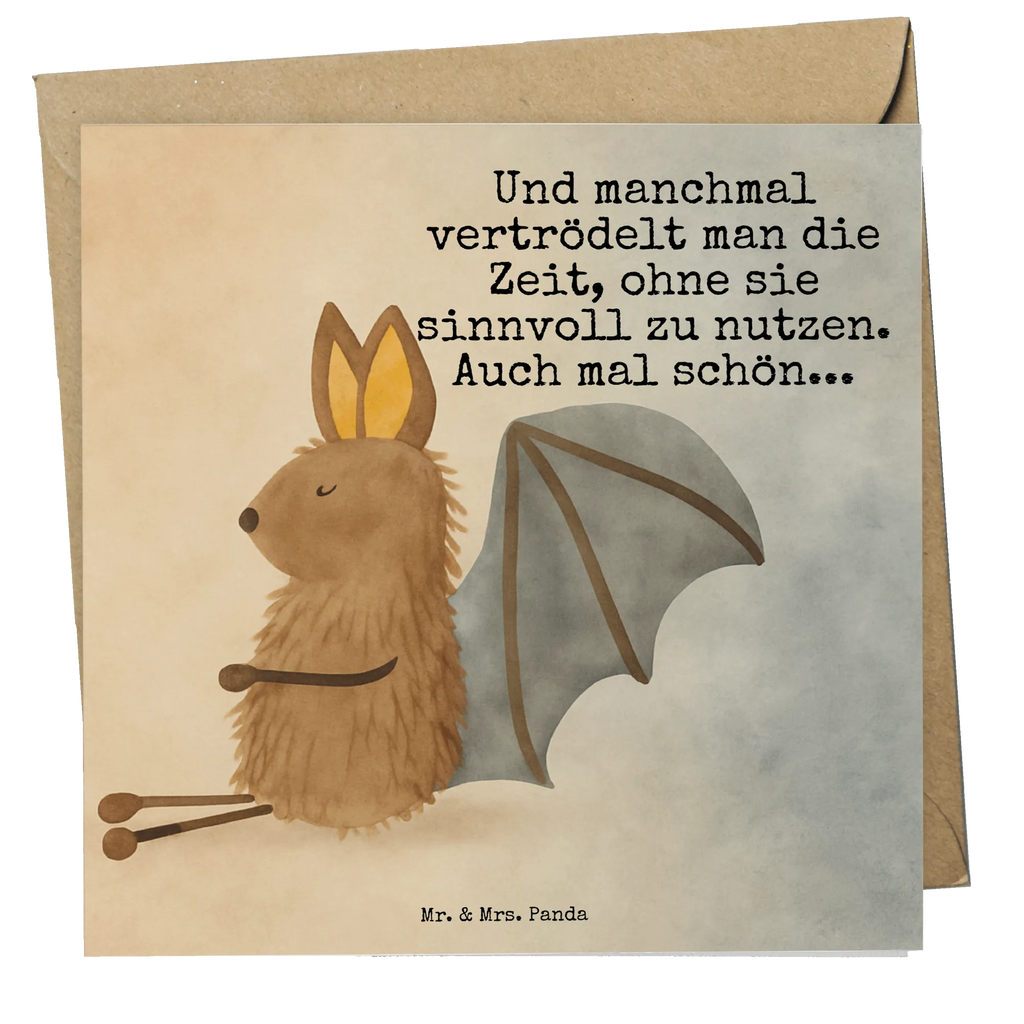 Karta Deluxe Nietoperz siedzenie Design Karte, Grußkarte, Klappkarte, Einladungskarte, Glückwunschkarte, Hochzeitskarte, Geburtstagskarte, Hochwertige Grußkarte, Hochwertige Klappkarte, Tiermotive, Gute Laune, lustige Sprüche, Tiere, Fledermaus, Fledermäuse, Motivation, entspannen