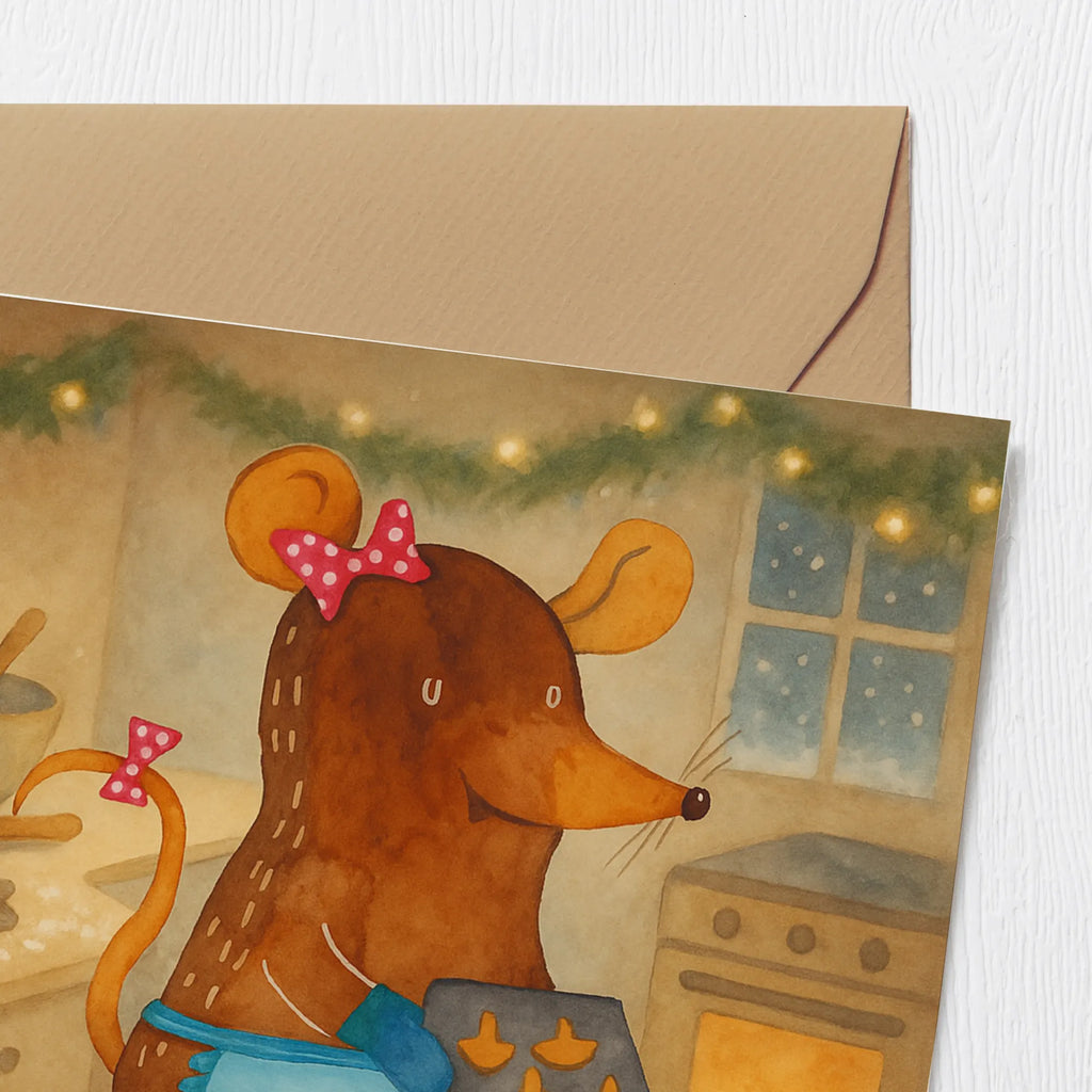 Karta Deluxe Mysz ciastka Design Zima, Boże Narodzenie, dekoracje świąteczne, Mikołaj, Adwent, Wigilia, zimowy motyw