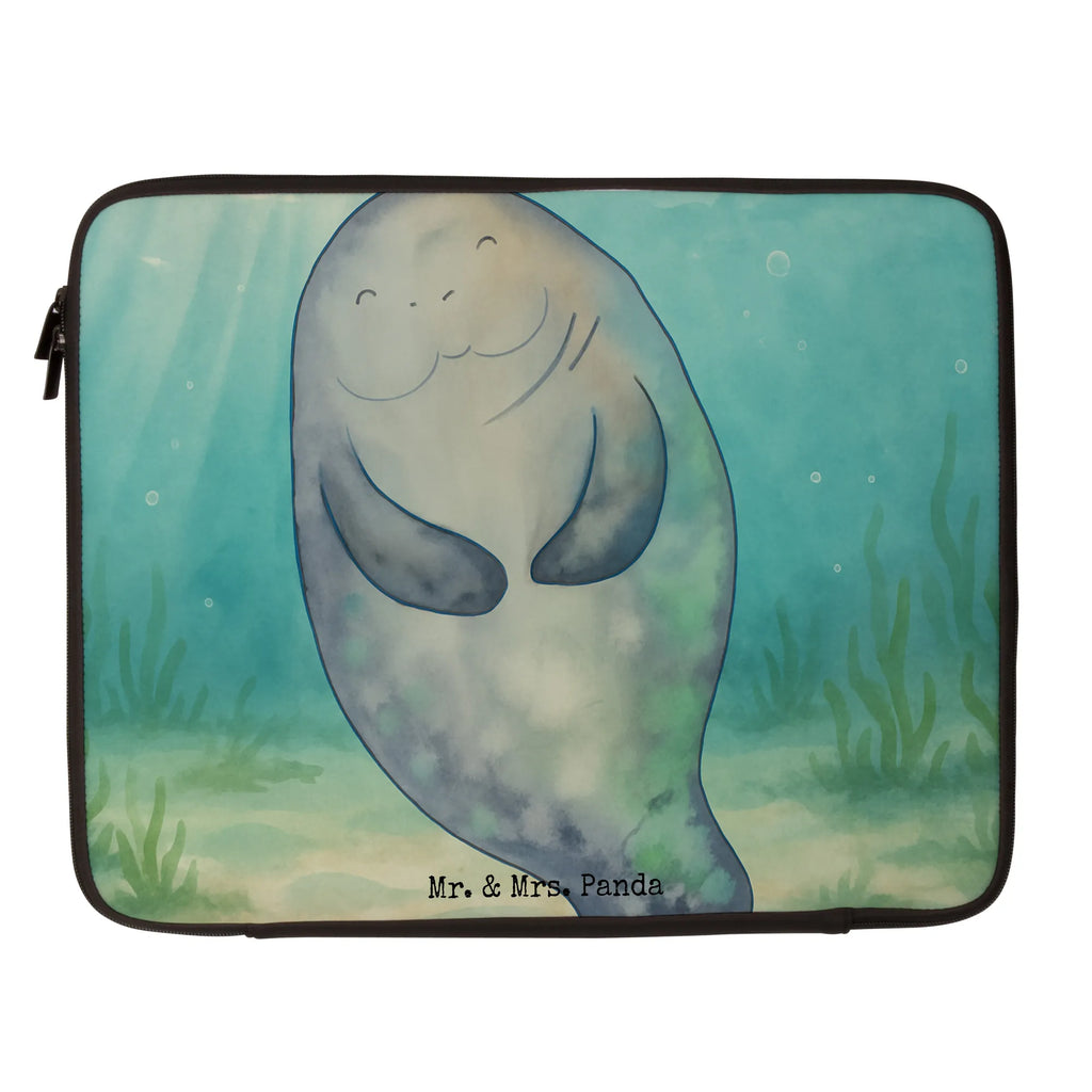 Laptop Bag manatee happy Design Seafood, aquatic animals, ocean, sea, fish, shells, corals, reef, whale, narwhal, sea urchin, lobster, platypus, turtle, manatee, crocodile, orca, shrimp, gifts for seafood lovers, water world, underwater animals, underwater world, vacation, deep sea, seafood fans, gift ideas, seafood decoration, seafood posters, Girlfriend, Satisfaction, Carefulness, New start, Lovesickness, New beginning, Manatees, Respect, Manatee, Self-love