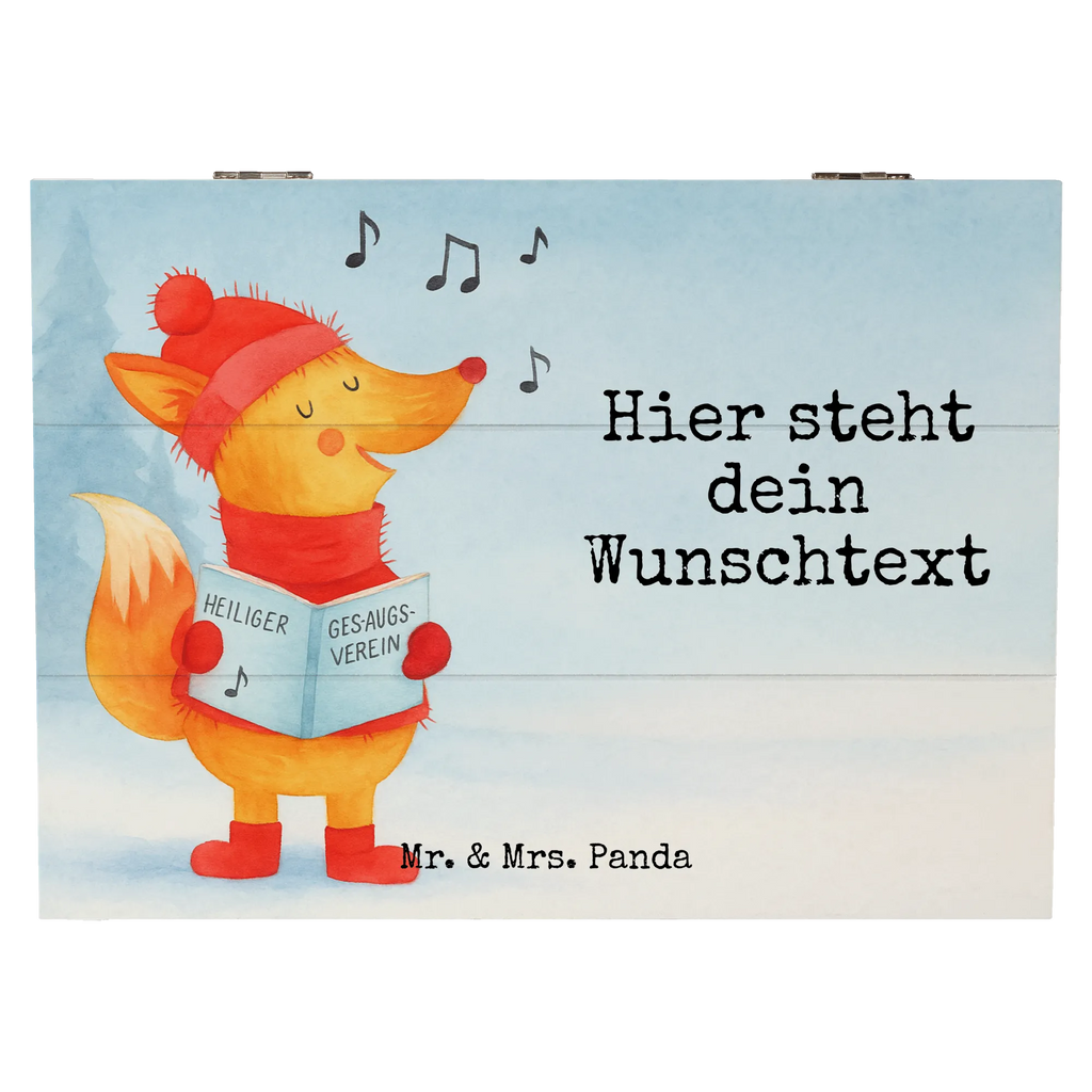 Personalisierte Holzkiste Fuchs Sänger Design Dekokiste mit Namen, Erinnerungskiste Personalisiert, Holzkiste Personalisiert, Aufbewahrungsbox Personalisiert, Erinnerungsbox Personalisiert, mit Namen, Kiste Personalisiert, Kiste mit Namen, Aufbewahrungsbox mit Namen, Truhe mit Namen, Truhe Personalisiert, Schatzkiste Personalisiert, Schatulle Personalisiert, Geschenkbox personalisiert, Erinnerungskiste, Dekokiste Personalisiert, Erinnerungsbox mit Namen, Schatulle mit Namen, Schatzkiste mit Namen, GEschenkdose personalisiert, Holzkiste mit Namen, Winter, Weihnachten, Weihnachtsdeko, Nikolaus, Advent, Heiligabend, Wintermotiv, Geschenk Sänger, Sänger, Füchse, Singen, Weihnachtslieder, Fuchs