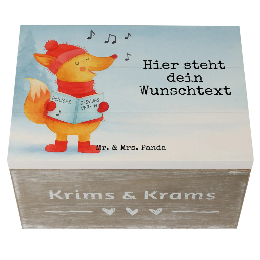 Personalisierte Holzkiste Fuchs Sänger Design Dekokiste mit Namen, Erinnerungskiste Personalisiert, Holzkiste Personalisiert, Aufbewahrungsbox Personalisiert, Erinnerungsbox Personalisiert, mit Namen, Kiste Personalisiert, Kiste mit Namen, Aufbewahrungsbox mit Namen, Truhe mit Namen, Truhe Personalisiert, Schatzkiste Personalisiert, Schatulle Personalisiert, Geschenkbox personalisiert, Erinnerungskiste, Dekokiste Personalisiert, Erinnerungsbox mit Namen, Schatulle mit Namen, Schatzkiste mit Namen, GEschenkdose personalisiert, Holzkiste mit Namen, Winter, Weihnachten, Weihnachtsdeko, Nikolaus, Advent, Heiligabend, Wintermotiv, Geschenk Sänger, Sänger, Füchse, Singen, Weihnachtslieder, Fuchs