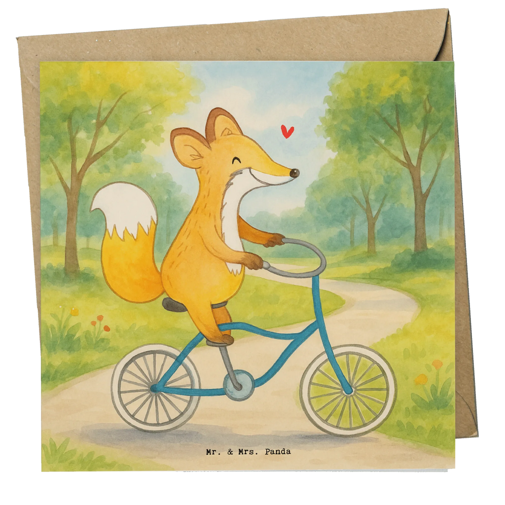 Deluxe Karte Fuchs Fahrrad fahren Design Glückwunschkarte, Hochwertige Grußkarte, Hochzeitskarte, Karte, Grußkarte, Geburtstagskarte, Einladungskarte, Hochwertige Klappkarte, Klappkarte, Geschenk, Sport, Sportart, Hobby, Schenken, Danke, Dankeschön, Auszeichnung, Gewinn, Sportler, Trekking, Mountainbiking, Fahrrad fahren, Radsport, Radeln
