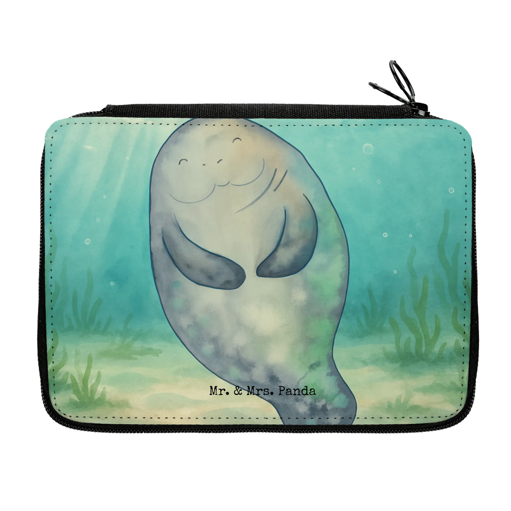 Leather folder manatee happy Design school, pen roll, pencil case, gift, pupil, child, primary school, motif, pencil bag, enrolment, Seafood, aquatic animals, ocean, sea, fish, shells, corals, reef, whale, narwhal, sea urchin, lobster, platypus, turtle, manatee, crocodile, orca, shrimp, gifts for seafood lovers, water world, underwater animals, underwater world, vacation, deep sea, seafood fans, gift ideas, seafood decoration, seafood posters, Manatee, Self-love, Girlfriend, Carefulness, New start, Satisfaction, Lovesickness, Manatees, Respect, New beginning