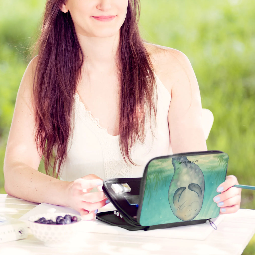 Leather folder manatee happy Design school, pen roll, pencil case, gift, pupil, child, primary school, motif, pencil bag, enrolment, Seafood, aquatic animals, ocean, sea, fish, shells, corals, reef, whale, narwhal, sea urchin, lobster, platypus, turtle, manatee, crocodile, orca, shrimp, gifts for seafood lovers, water world, underwater animals, underwater world, vacation, deep sea, seafood fans, gift ideas, seafood decoration, seafood posters, Manatee, Self-love, Girlfriend, Carefulness, New start, Satisfaction, Lovesickness, Manatees, Respect, New beginning