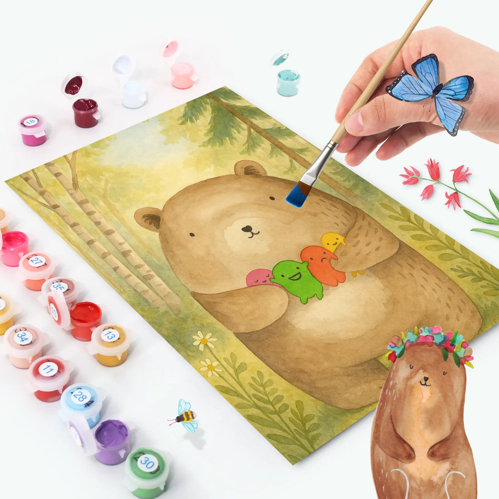 Paint by Numbers bear Feeling Design bear, teddy, teddy bear, cuddly toy, Madness, Bear