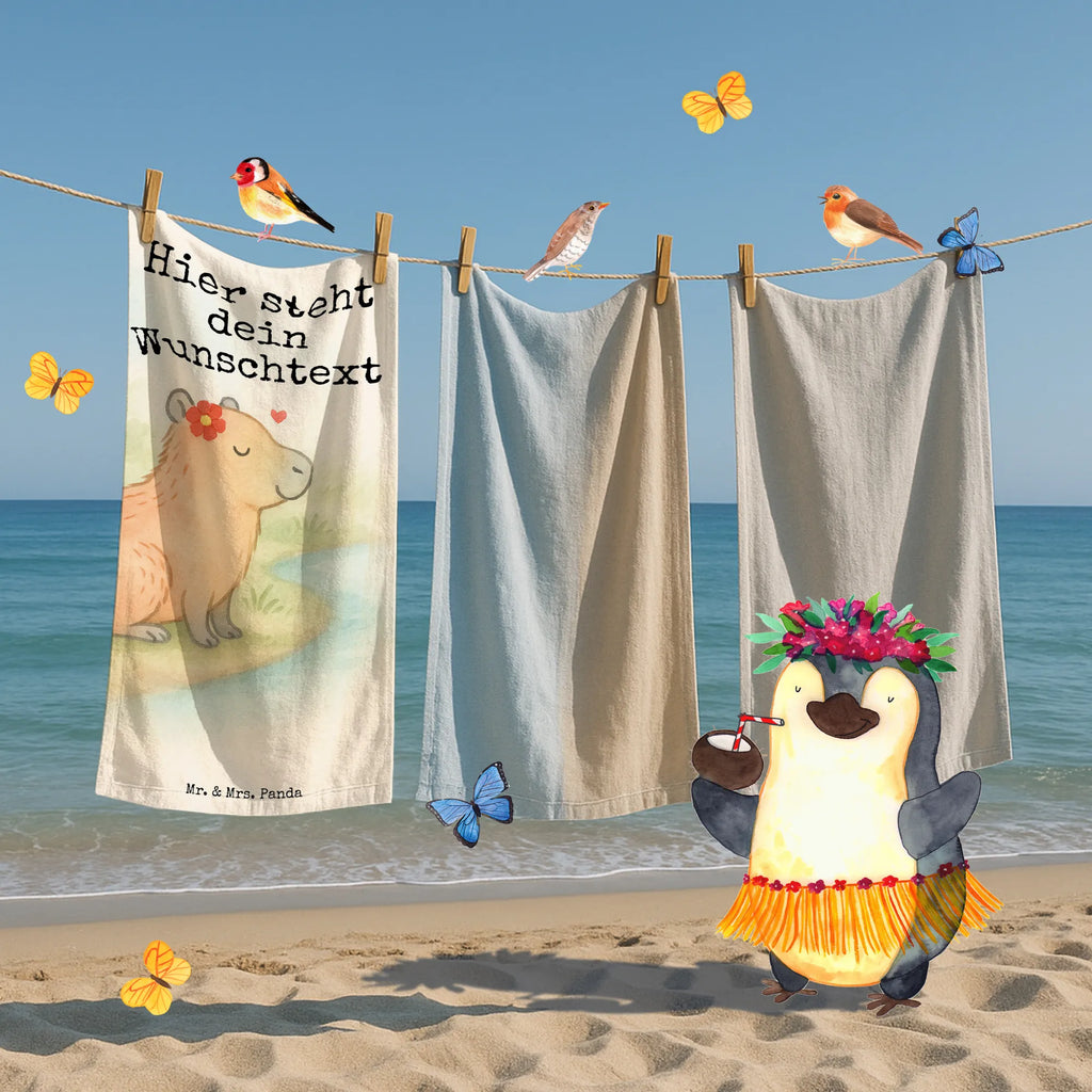 Personalisiertes Badehandtuch Capybara Blume Design Duschtuch mit Namen, Kinder Handtuch mit Namen, Personalisiertes Handtuch, Strandtuch mit Namen, Saunatuch mit Namen, Personalisiertes Badetuch, Badetuch mit Namen, Tiermotive, Gute Laune, lustige Sprüche, Tiere, Capybara