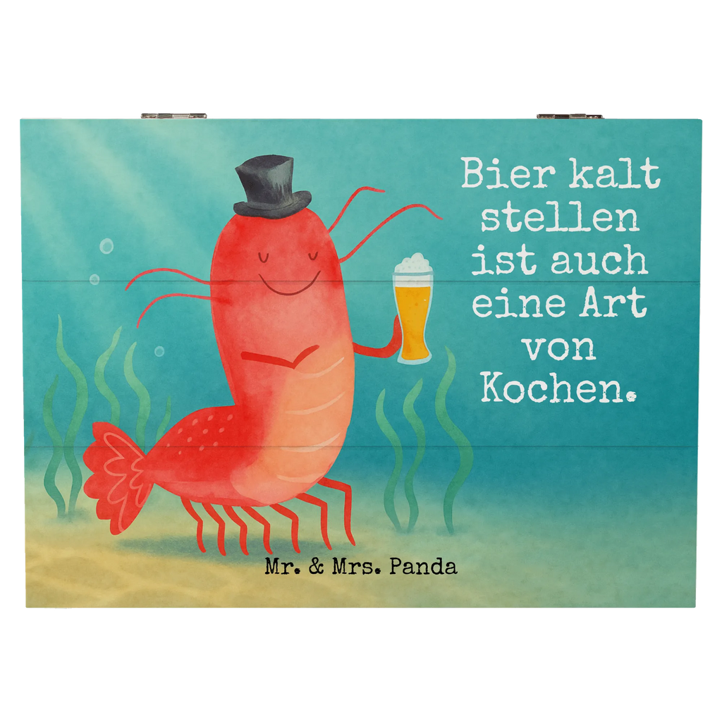 Holzkiste Hummer Weizen Design Dekokiste, Kiste, Geschenkbox, XXL, Truhe, Schatzkiste, Holzkiste, Schatulle, Erinnerungskiste, Geschenkdose, Erinnerungsbox, Aufbewahrungsbox, Meerestiere, Meer, Urlaub, Männerhaushalt, Junggeselle, Bierliebhaber, Bier, Garnelen, Garnele, Kochen, Wirtschaft, Kneipe, Junggesellin, Gasthaus