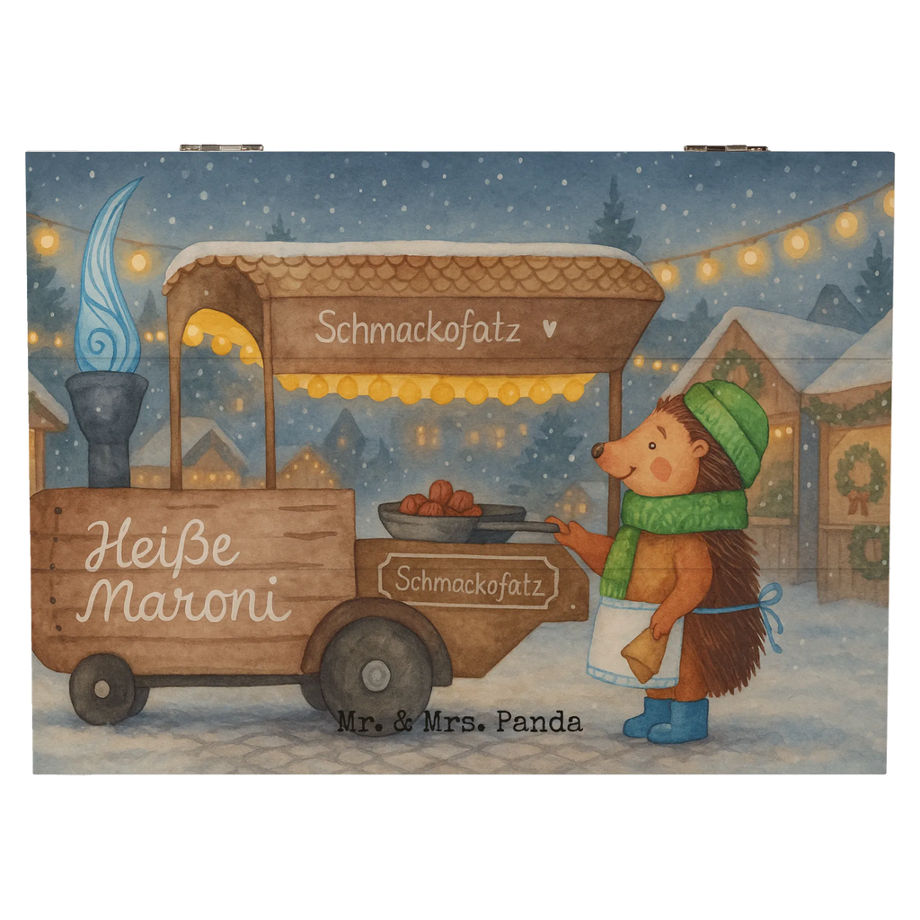 Holzkiste Igel Maronen Design Kiste, Holzkiste, Erinnerungsbox, Geschenkdose, Schatulle, Truhe, Aufbewahrungsbox, Geschenkbox, Schatzkiste, Erinnerungskiste, Dekokiste, XXL, Winter, Weihnachten, Weihnachtsdeko, Nikolaus, Advent, Heiligabend, Wintermotiv, Maronen, Duft, Kastanien, Weihnachtsmarkt