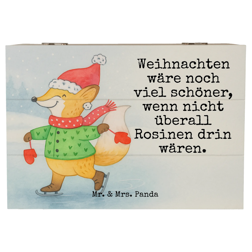 Holzkiste Fuchs  Schlittschuhe Design Geschenkbox, Truhe, Aufbewahrungsbox, Geschenkdose, Schatzkiste, Kiste, Dekokiste, Erinnerungskiste, Holzkiste, Erinnerungsbox, Schatulle, XXL, Winter, Weihnachten, Weihnachtsdeko, Nikolaus, Advent, Heiligabend, Wintermotiv, Tannenbaum, Weihnachtsbaum, Weihnachtszeit, Weihnachtstage, Weihnachtsmann