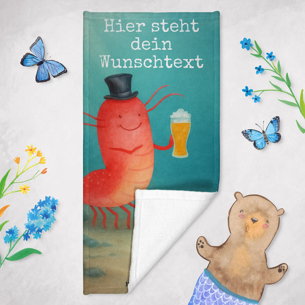 Personalisiertes Badehandtuch Hummer Weizen Design Strandtuch mit Namen, Duschtuch mit Namen, Personalisiertes Badetuch, Kinder Handtuch mit Namen, Personalisiertes Handtuch, Saunatuch mit Namen, Badetuch mit Namen, Meerestiere, Meer, Urlaub, Garnelen, Männerhaushalt, Kneipe, Junggeselle, Wirtschaft, Garnele, Kochen, Bierliebhaber, Gasthaus, Junggesellin, Bier