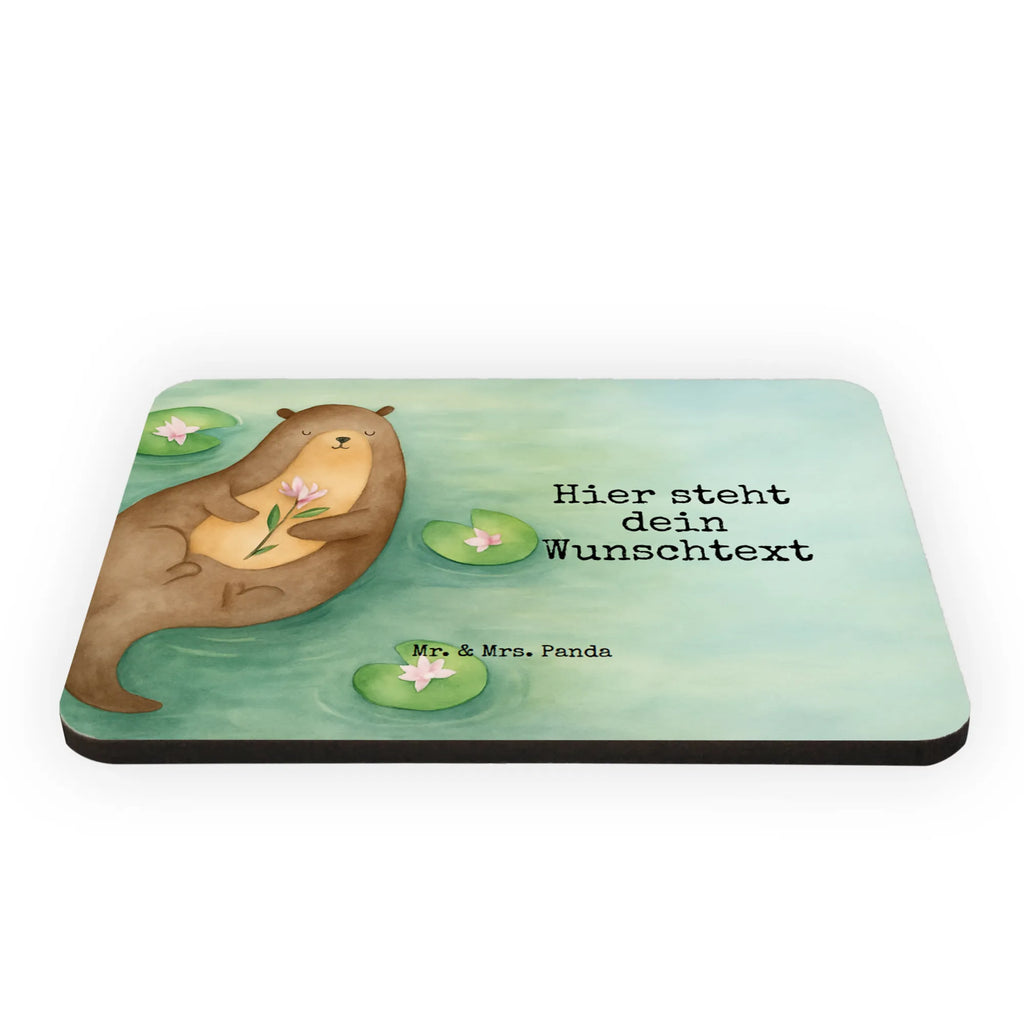 Personalized Magnet otter Water Lily Design otter, marten, sea otter, European otter, water mammal, aquatic animal, baby otter, predator, water, otter gifts, animal lover, gift ideas for animal lovers, animal, mammal, water animal, gifts for people in love