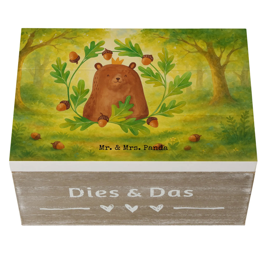 Holzkiste Bär König Design Truhe, Aufbewahrungsbox, Geschenkbox, Schatzkiste, Kiste, Schatulle, XXL, Geschenkdose, Dekokiste, Holzkiste, Erinnerungsbox, Erinnerungskiste, Bär, Teddy, Teddybär, bester Vater, Daddy, Papi, Papa Bär, bester Papa, weltbester Papa, Dad, Papa, Vatertag, Vater