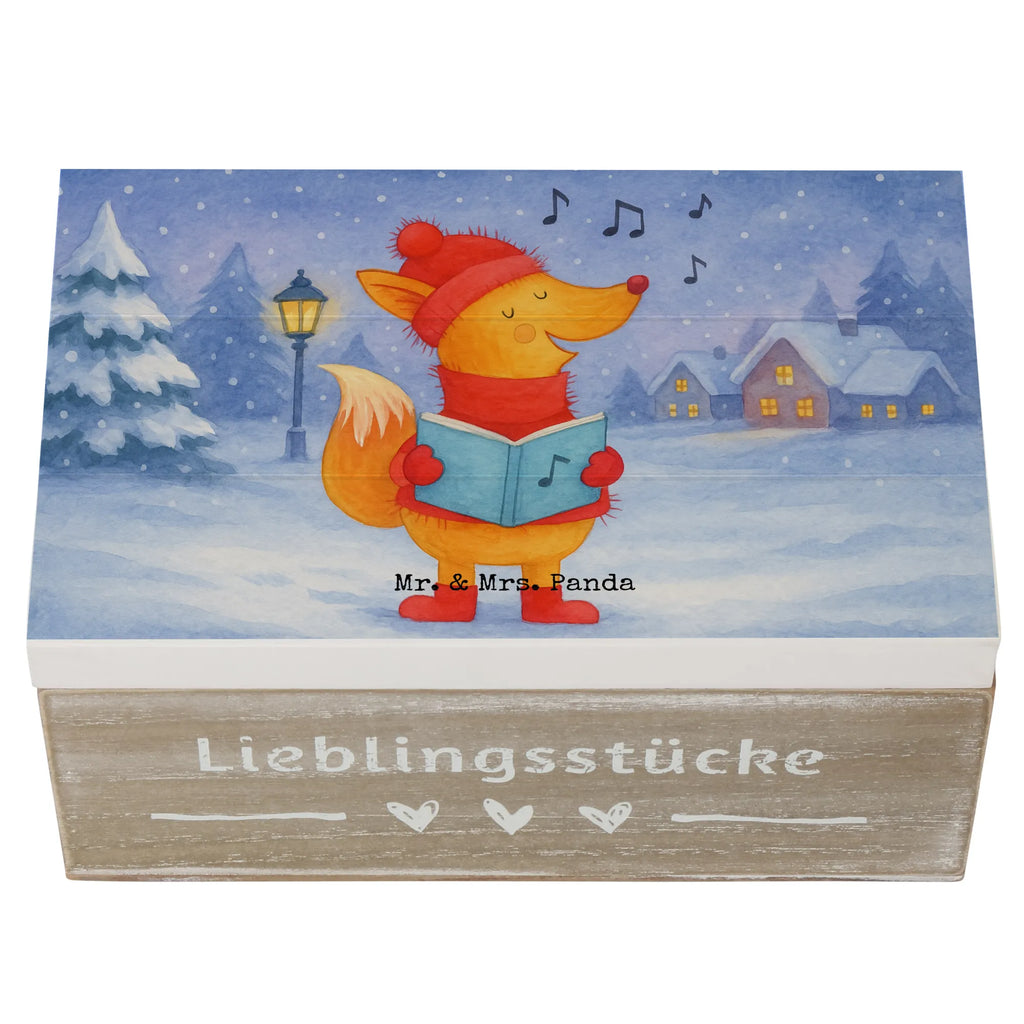 Holzkiste Fuchs Sänger Design Schatzkiste, Truhe, Kiste, Geschenkdose, Schatulle, Erinnerungsbox, Holzkiste, XXL, Dekokiste, Erinnerungskiste, Geschenkbox, Aufbewahrungsbox, Winter, Weihnachten, Weihnachtsdeko, Nikolaus, Advent, Heiligabend, Wintermotiv, Füchse, Fuchs, Weihnachtslieder, Sänger, Singen, Geschenk Sänger