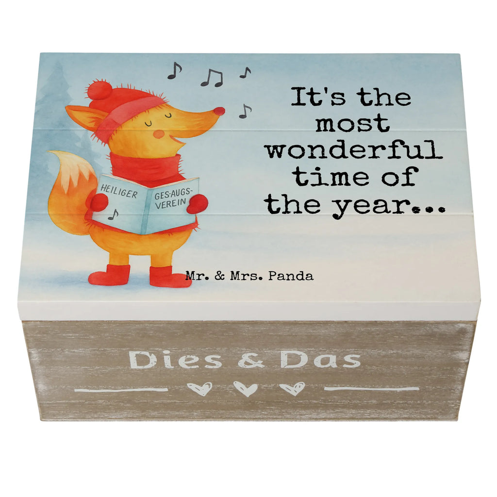 Holzkiste Fuchs Sänger Design Schatzkiste, Truhe, Kiste, Geschenkdose, Schatulle, Erinnerungsbox, Holzkiste, XXL, Dekokiste, Erinnerungskiste, Geschenkbox, Aufbewahrungsbox, Winter, Weihnachten, Weihnachtsdeko, Nikolaus, Advent, Heiligabend, Wintermotiv, Füchse, Fuchs, Weihnachtslieder, Sänger, Singen, Geschenk Sänger