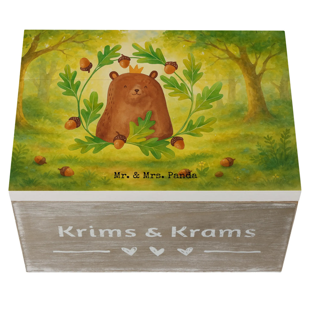Holzkiste Bär König Design Truhe, Aufbewahrungsbox, Geschenkbox, Schatzkiste, Kiste, Schatulle, XXL, Geschenkdose, Dekokiste, Holzkiste, Erinnerungsbox, Erinnerungskiste, Bär, Teddy, Teddybär, bester Vater, Daddy, Papi, Papa Bär, bester Papa, weltbester Papa, Dad, Papa, Vatertag, Vater
