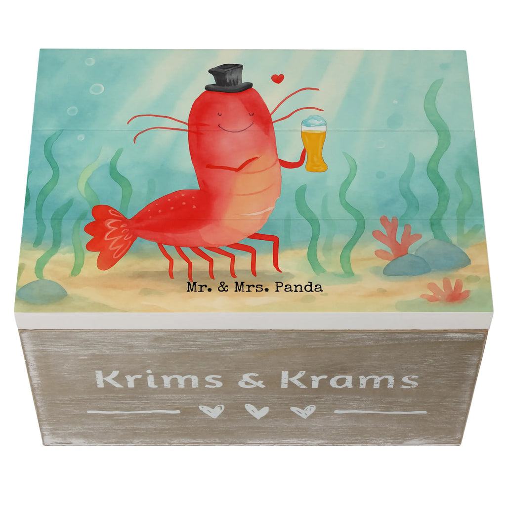 Holzkiste Hummer Weizen Design Dekokiste, Kiste, Geschenkbox, XXL, Truhe, Schatzkiste, Holzkiste, Schatulle, Erinnerungskiste, Geschenkdose, Erinnerungsbox, Aufbewahrungsbox, Meerestiere, Meer, Urlaub, Männerhaushalt, Junggeselle, Bierliebhaber, Bier, Garnelen, Garnele, Kochen, Wirtschaft, Kneipe, Junggesellin, Gasthaus