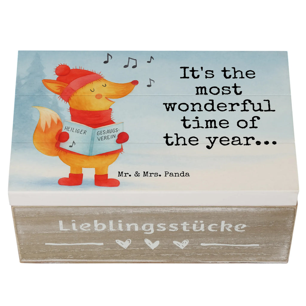 Holzkiste Fuchs Sänger Design Schatzkiste, Truhe, Kiste, Geschenkdose, Schatulle, Erinnerungsbox, Holzkiste, XXL, Dekokiste, Erinnerungskiste, Geschenkbox, Aufbewahrungsbox, Winter, Weihnachten, Weihnachtsdeko, Nikolaus, Advent, Heiligabend, Wintermotiv, Füchse, Fuchs, Weihnachtslieder, Sänger, Singen, Geschenk Sänger
