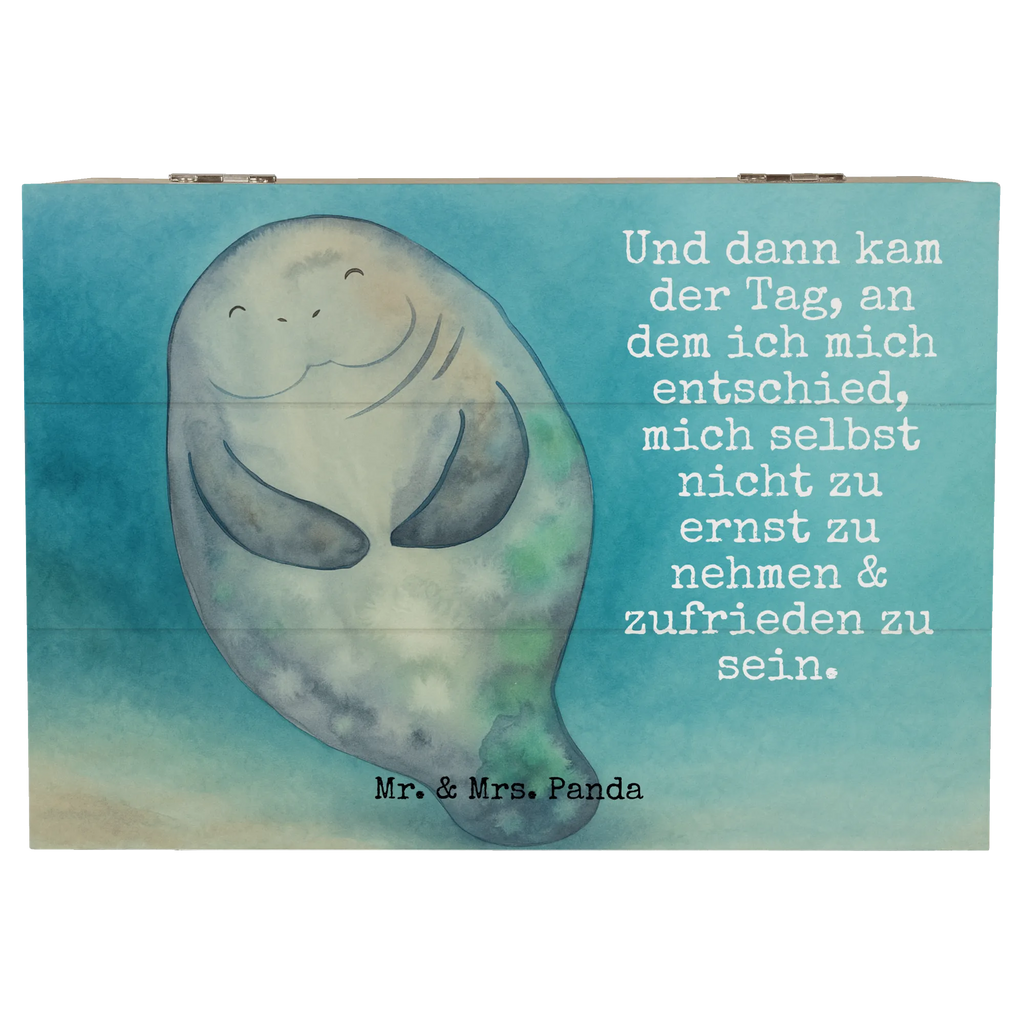 Holzkiste Seekuh Happy Design Kiste, Dekokiste, Aufbewahrungsbox, Schatulle, Erinnerungsbox, Geschenkdose, XXL, Erinnerungskiste, Schatzkiste, Truhe, Geschenkbox, Holzkiste, Meerestiere, Meer, Urlaub, Achtsamkeit, Zufrieden, Neuanfang, Freundin, Respekt, Neustart, Seekühe, Selbstliebe, Liebeskummer, Seekuh