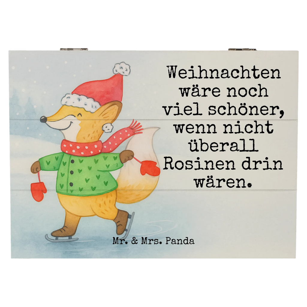 Holzkiste Fuchs  Schlittschuhe Design Geschenkbox, Truhe, Aufbewahrungsbox, Geschenkdose, Schatzkiste, Kiste, Dekokiste, Erinnerungskiste, Holzkiste, Erinnerungsbox, Schatulle, XXL, Winter, Weihnachten, Weihnachtsdeko, Nikolaus, Advent, Heiligabend, Wintermotiv, Tannenbaum, Weihnachtsbaum, Weihnachtszeit, Weihnachtstage, Weihnachtsmann