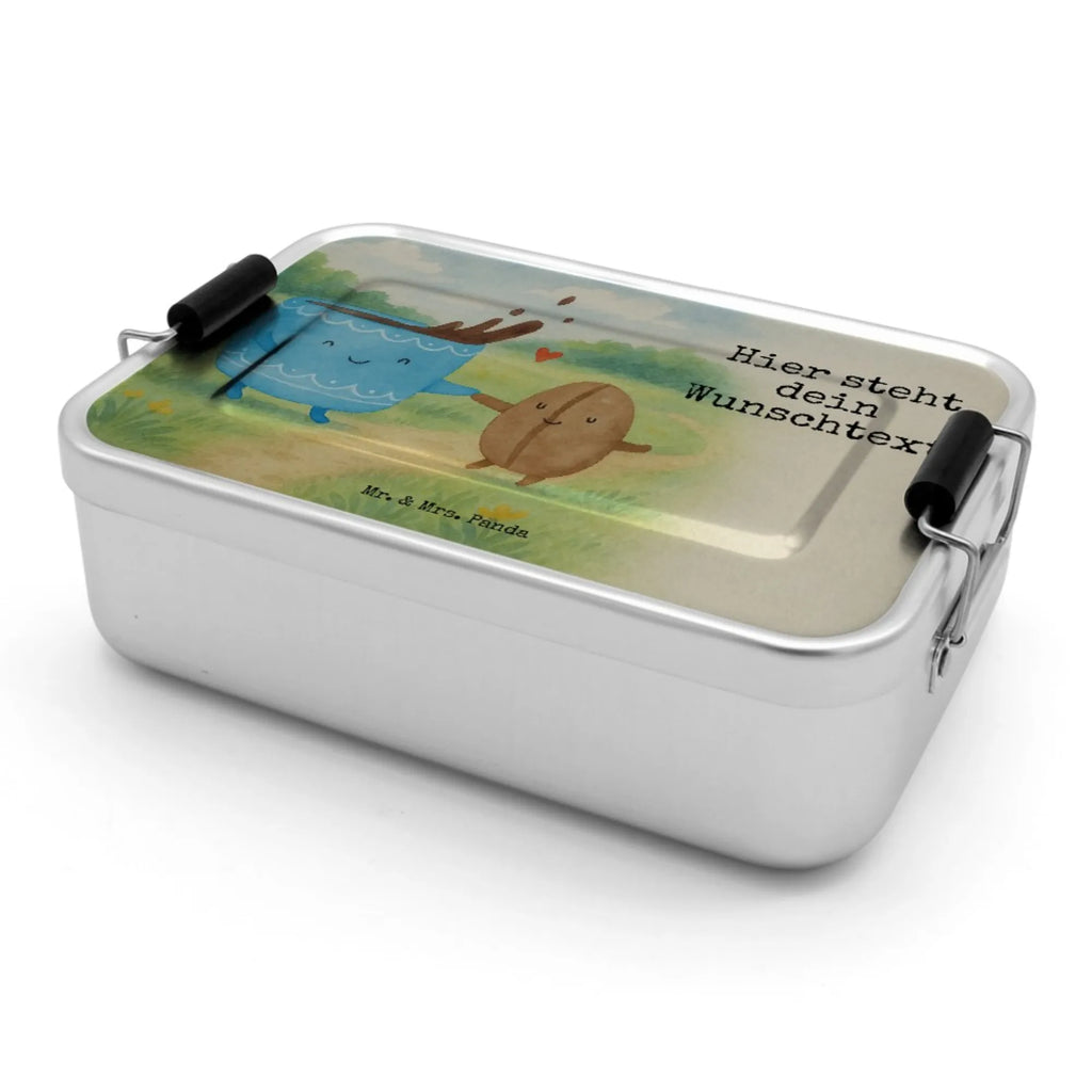 Spersonalizowany metalowy pojemnik na lunch kawa ziarno Design Brotbox, Kindergarten, Schule, Brotdose mit Namen, Brotdose, Brotbox mit Namen, Uni, Geschenk mit Namen, Tiermotive, Gute Laune, lustige Sprüche, Tiere, Kaffeebohne, Kaffee, Zufriedenheit, Glück, Genuss