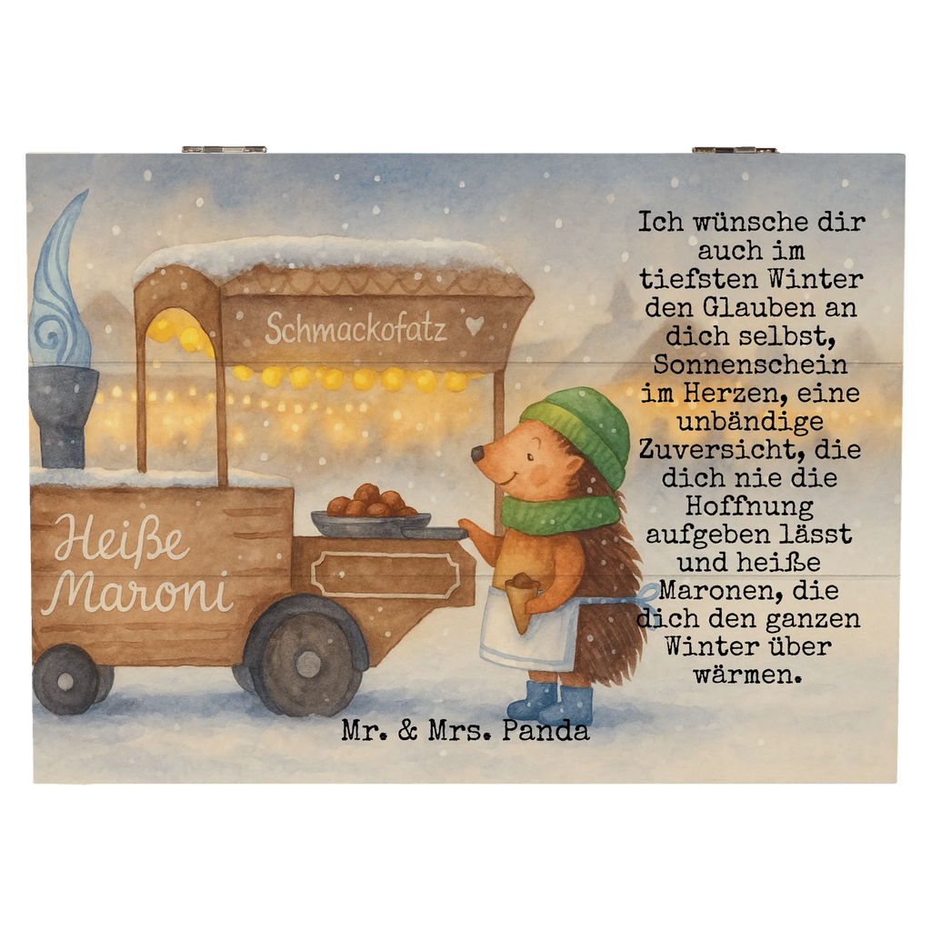 Holzkiste Igel Maronen Design Kiste, Holzkiste, Erinnerungsbox, Geschenkdose, Schatulle, Truhe, Aufbewahrungsbox, Geschenkbox, Schatzkiste, Erinnerungskiste, Dekokiste, XXL, Winter, Weihnachten, Weihnachtsdeko, Nikolaus, Advent, Heiligabend, Wintermotiv, Maronen, Duft, Kastanien, Weihnachtsmarkt