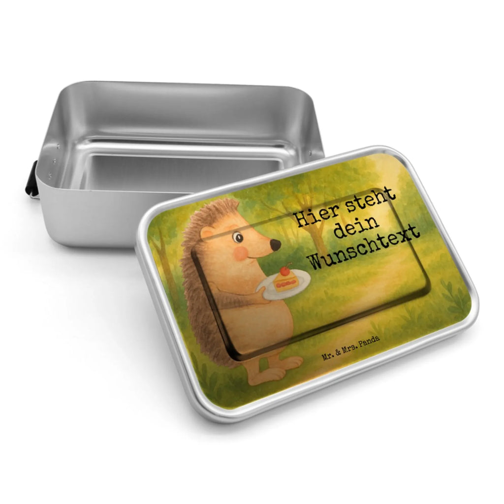 Spersonalizowany metalowy pojemnik na lunch jeż kawałek ciasta Design Brotbox, Brotdose mit Namen, Kindergarten, Uni, Schule, Geschenk mit Namen, Brotdose, Brotbox mit Namen, Tiermotive, Gute Laune, lustige Sprüche, Tiere, Essen Spruch, Kuchen, Geburtstagskuchen, Torte, Einladung Party, Backen Geschenk, Igel, Kuchen backen