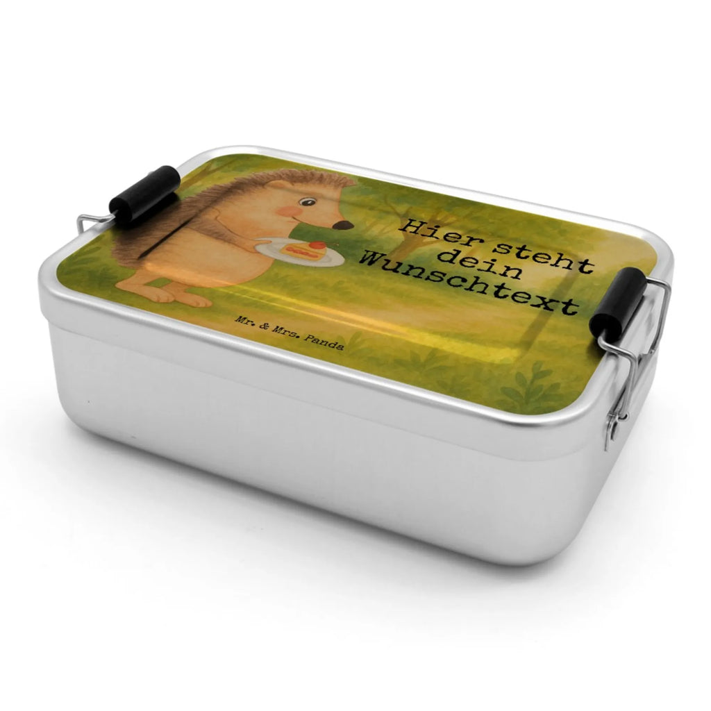 Spersonalizowany metalowy pojemnik na lunch jeż kawałek ciasta Design Brotbox, Brotdose mit Namen, Kindergarten, Uni, Schule, Geschenk mit Namen, Brotdose, Brotbox mit Namen, Tiermotive, Gute Laune, lustige Sprüche, Tiere, Essen Spruch, Kuchen, Geburtstagskuchen, Torte, Einladung Party, Backen Geschenk, Igel, Kuchen backen