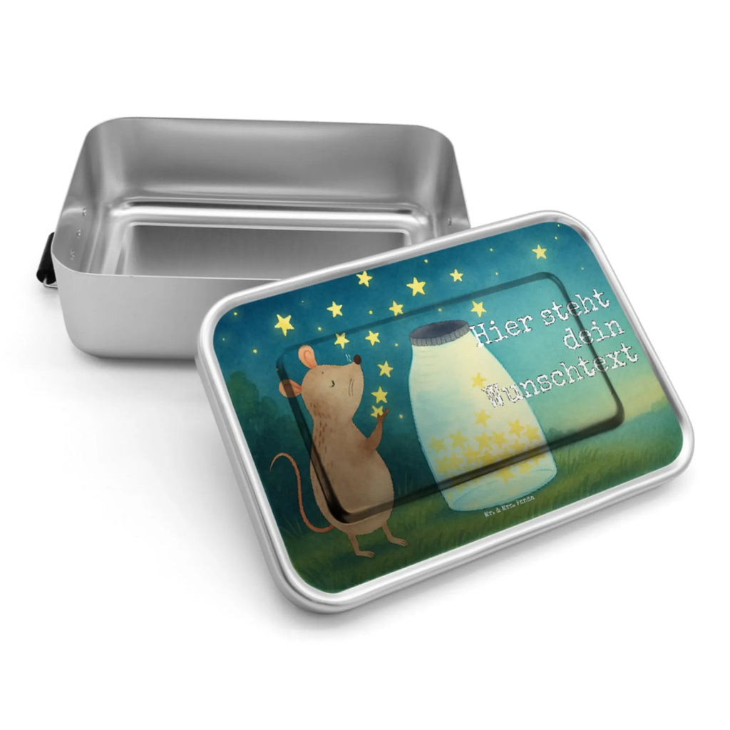 Personalisierte Metall Brotdose Maus Sterne Design Brotdose, Schule, Brotbox mit Namen, Brotbox, Brotdose mit Namen, Uni, Kindergarten, Geschenk mit Namen, Tiermotive, Gute Laune, lustige Sprüche, Tiere, erstes Kind, Taufe, Kind, Sterne, Maus, Kindergeburtstag, Geburtstag, Träume, Wunsch, Taufgeschenk, Schwangerschaft, Hoffnung, Geburt