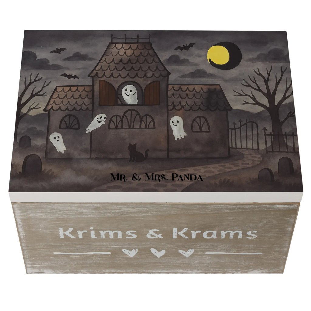 Holzkiste Geister Villa Design Holzkiste, Geschenkbox, XXL, Schatzkiste, Geschenkdose, Erinnerungsbox, Dekokiste, Aufbewahrungsbox, Erinnerungskiste, Truhe, Kiste, Schatulle, Halloween, Deko, Martinssingen, Dekoration, Geschenke, Schenken