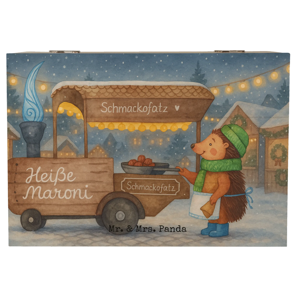 Holzkiste Igel Maronen Design Kiste, Holzkiste, Erinnerungsbox, Geschenkdose, Schatulle, Truhe, Aufbewahrungsbox, Geschenkbox, Schatzkiste, Erinnerungskiste, Dekokiste, XXL, Winter, Weihnachten, Weihnachtsdeko, Nikolaus, Advent, Heiligabend, Wintermotiv, Maronen, Duft, Kastanien, Weihnachtsmarkt