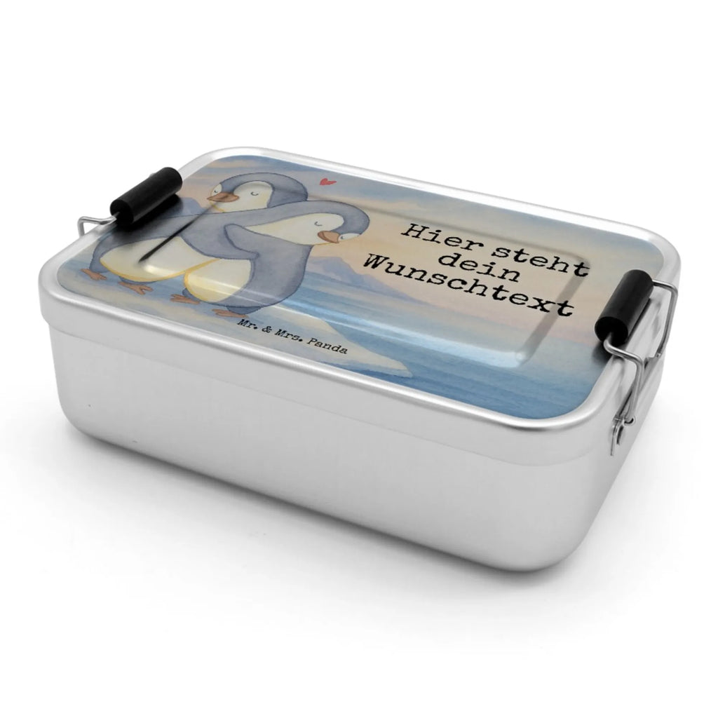 Personalisierte Metall Brotdose Pinguine Kuscheln Design Schule, Brotbox mit Namen, Brotdose mit Namen, Uni, Kindergarten, Geschenk mit Namen, Brotdose, Brotbox, Liebe, Partner, Freund, Freundin, Ehemann, Ehefrau, Heiraten, Verlobung, Heiratsantrag, Liebesgeschenk, Jahrestag, Hocheitstag, Hochzeitstag, für Ehemann, Geschenk für Partner, Liebesbeweis, Geschenk für Freundin, für Männer, Mitbringsel, Valentinstag, Geschenk für Frauen