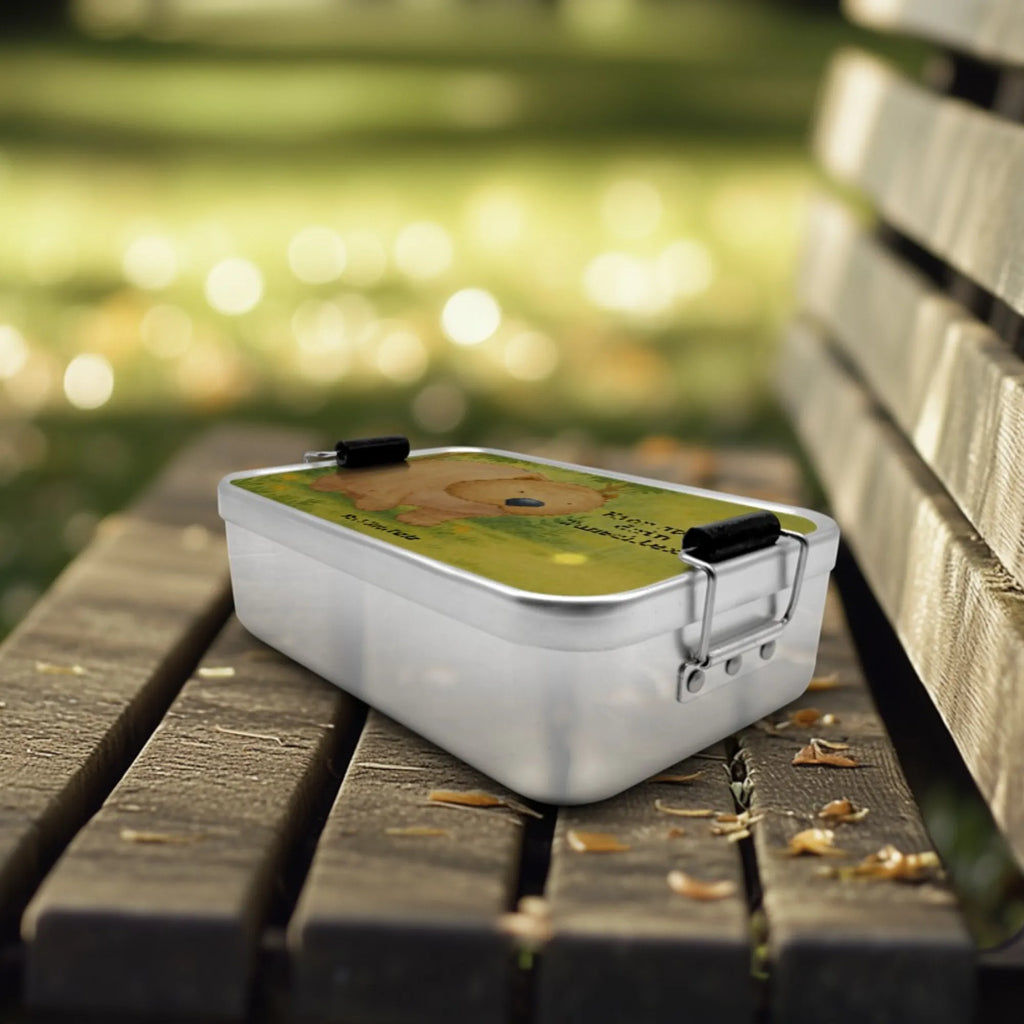 Personalized Metal Lunch Box Wombat Design Geschenk mit Namen, Brotbox, Brotdose mit Namen, Kindergarten, Uni, Brotbox mit Namen, Schule, Brotdose, Tiermotive, Gute Laune, lustige Sprüche, Tiere, Das Leben ist schön, Australien, Motivation, Spruch, Wombat