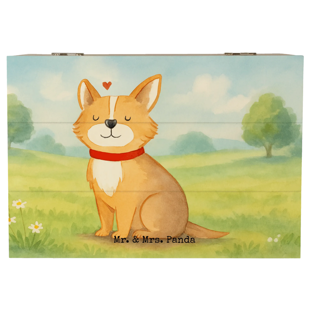 Holzkiste Hund Glück Design Holzkiste, Aufbewahrungsbox, Erinnerungskiste, Geschenkdose, Dekokiste, Erinnerungsbox, XXL, Geschenkbox, Truhe, Kiste, Schatzkiste, Schatulle, Hund, Hundemotiv, Haustier, Hunderasse, Tierliebhaber, Hundebesitzer, Sprüche, Liebe, Spruch, Hundemama, Corgie, Hundeliebe