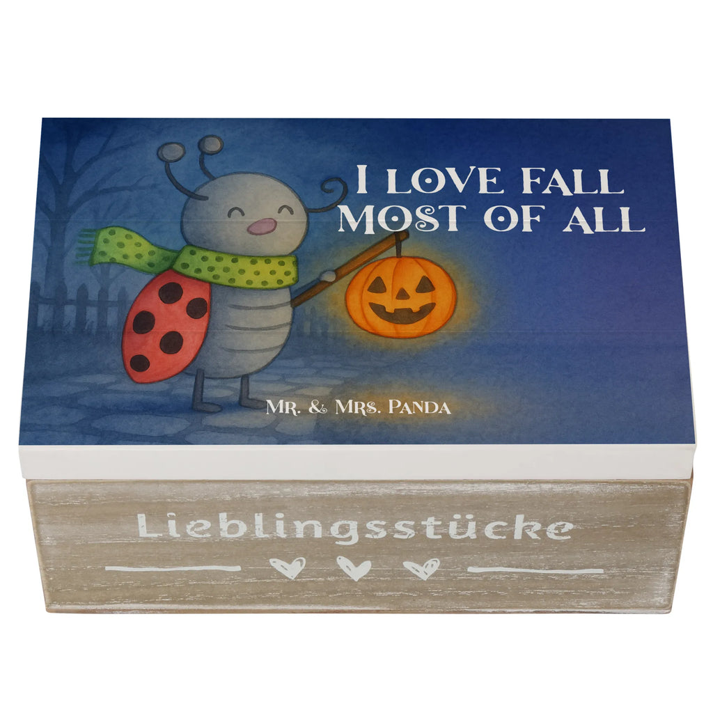 Holzkiste Smörle Laterne Design Schatulle, Erinnerungskiste, Schatzkiste, Truhe, XXL, Holzkiste, Erinnerungsbox, Kiste, Geschenkbox, Dekokiste, Geschenkdose, Aufbewahrungsbox, Halloween, Deko, Martinssingen, Dekoration, Geschenke, Schenken, Laterne, Herbst, Marienkäfer