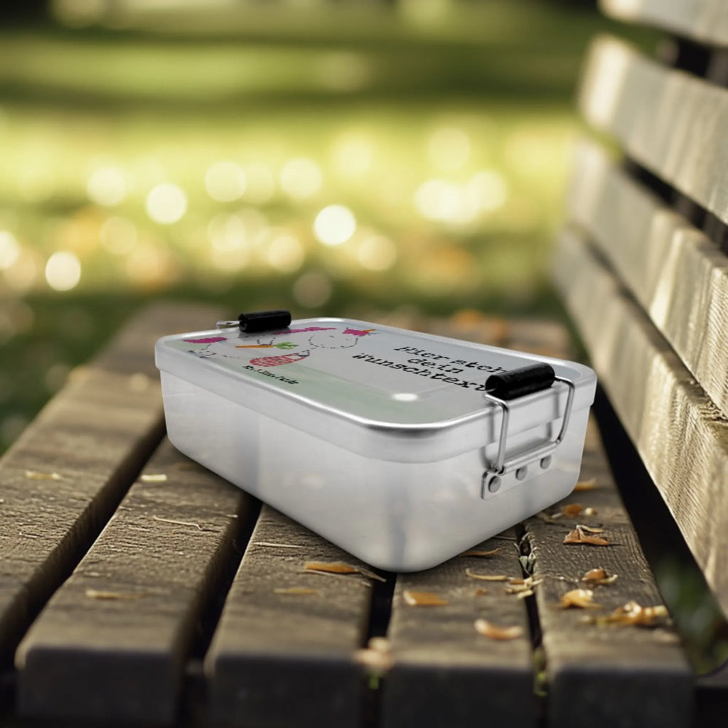 Personalisierte Metall Brotdose Einhorn Vegan Design Geschenk mit Namen, Schule, Kindergarten, Brotbox, Brotbox mit Namen, Uni, Brotdose mit Namen, Brotdose, Einhorn, Einhörner, Einhorn Deko, Unicorn, Gesund essen, Vegetariar, Veganismus, Rohkost, Veganer, Gesund leben, vegan