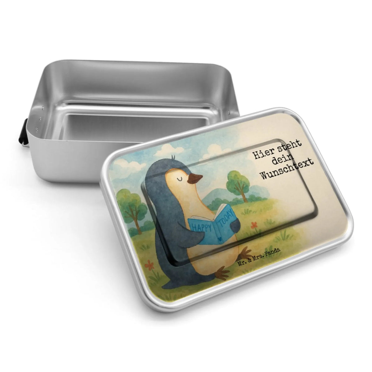 Personalisierte Metall Brotdose Pinguin Buch Design Lunchbox personalisiert, Brotbox personalisiert, Alu Brotdose personalisiert, Vesperdose mit Namen, Personalisierte Vesperdose, Vesperbox personalisiert, Bento Box personalisiert, Brotbox mit Namen, Personalisierte Frühstücksdose, Personalisierte Brotdose, Brotdose mit Namen, Brotdose Metall personalisiert, Personalisierte Lunchbox, Vesperbox mit Namen, Personalisierte Snackbox, Geschenk mit Namen, Personalisierte Vesperbox, Personalisierte Jausenbox, Vesperdose personalisiert, Personalisierte Brotbox, Individuelle Brotdose, Snackbox personalisiert, Pinguin, Ferien, Nichtstun, Bücherwurm, Urlaub, Buch, Faulenzen, Freizeit, Lesen, Pinguine