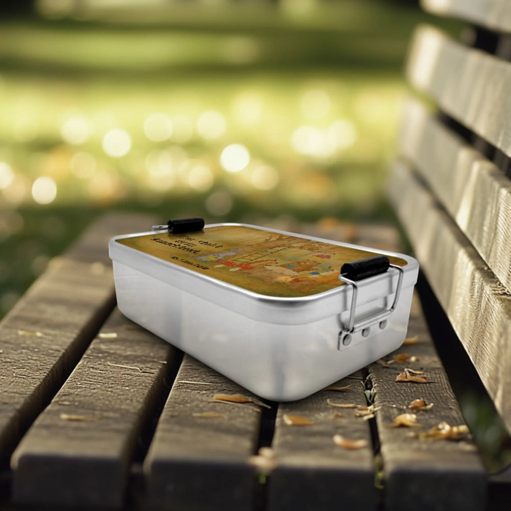 Spersonalizowany metalowy pojemnik na lunch zwierzęta leśne piknik Design Schule, Brotbox mit Namen, Brotbox, Brotdose, Geschenk mit Namen, Brotdose mit Namen, Kindergarten, Uni, Tiermotive, Gute Laune, lustige Sprüche, Tiere, Igel, Hase, Picknick, Waldtiere, Fuchs, Wald, Maus, Eichhörnchen