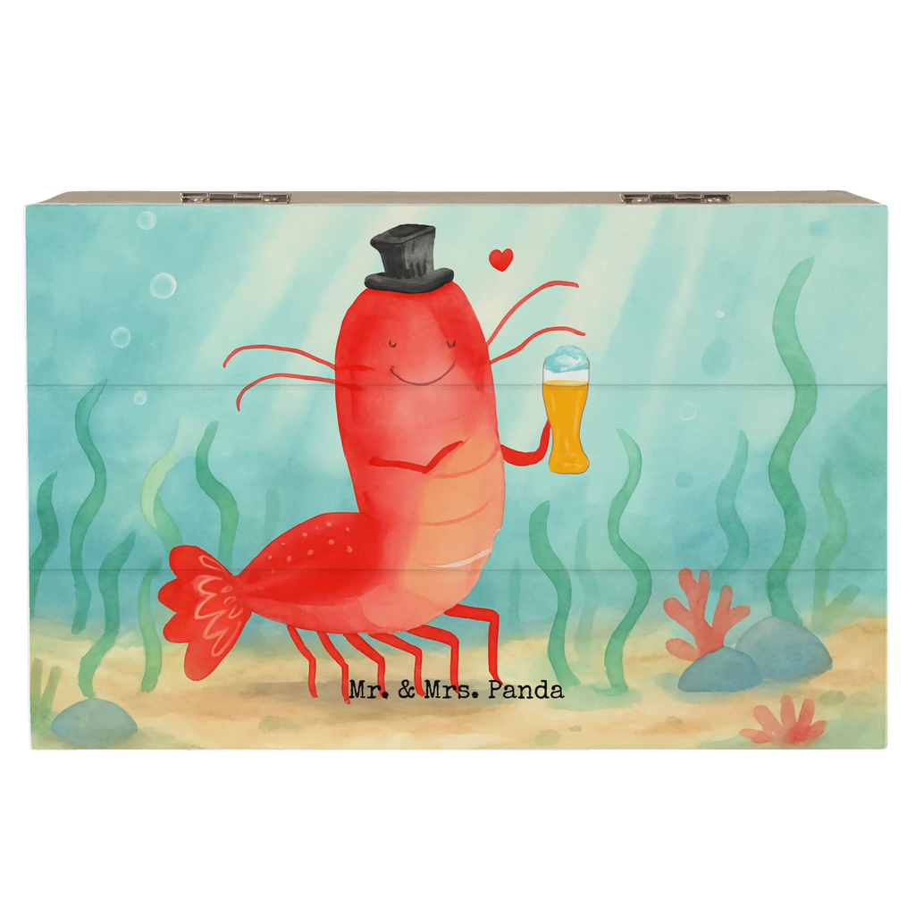 Holzkiste Hummer Weizen Design Dekokiste, Kiste, Geschenkbox, XXL, Truhe, Schatzkiste, Holzkiste, Schatulle, Erinnerungskiste, Geschenkdose, Erinnerungsbox, Aufbewahrungsbox, Meerestiere, Meer, Urlaub, Männerhaushalt, Junggeselle, Bierliebhaber, Bier, Garnelen, Garnele, Kochen, Wirtschaft, Kneipe, Junggesellin, Gasthaus