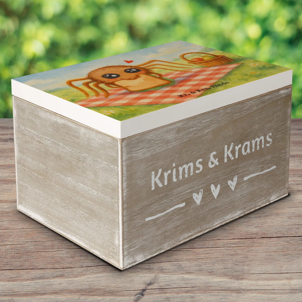 Holzkiste Spinne Agathe Sandwich Design Dekokiste, Schatzkiste, Aufbewahrungsbox, Schatulle, Erinnerungskiste, Geschenkdose, Holzkiste, XXL, Geschenkbox, Kiste, Erinnerungsbox, Truhe, Spinne Agathe, Spinne, Agathe, Videos, Merchandise, Mut, Lebensfreude, Alles wird gut, Hunger, Glück, Verfressen, Hungrig