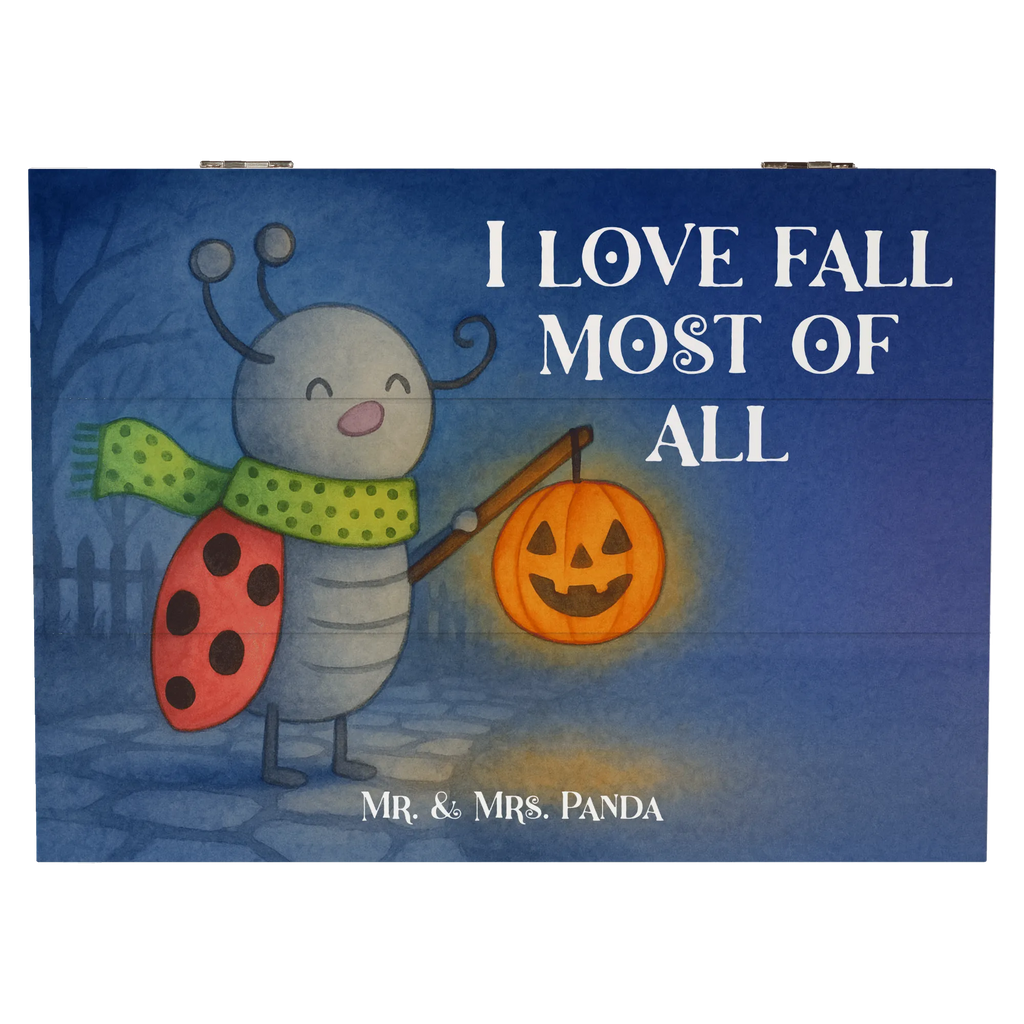 Holzkiste Smörle Laterne Design Schatulle, Erinnerungskiste, Schatzkiste, Truhe, XXL, Holzkiste, Erinnerungsbox, Kiste, Geschenkbox, Dekokiste, Geschenkdose, Aufbewahrungsbox, Halloween, Deko, Martinssingen, Dekoration, Geschenke, Schenken, Laterne, Herbst, Marienkäfer