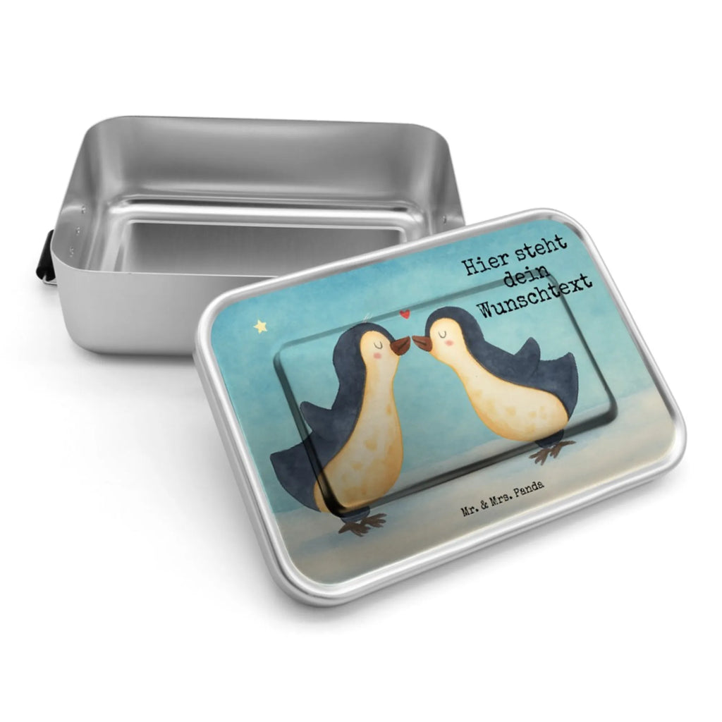 Personalisierte Metall Brotdose Pinguin Liebe Design Uni, Brotdose, Schule, Geschenk mit Namen, Brotbox mit Namen, Kindergarten, Brotbox, Brotdose mit Namen, Liebe, Partner, Freund, Freundin, Ehemann, Ehefrau, Heiraten, Verlobung, Heiratsantrag, Liebesgeschenk, Jahrestag, Hocheitstag, Liebesbeweis, Verlobte, Hochzeit, Pärchen. Liebespaar, Geschenkidee, Liebesspruch, Love, Pinguin, Pinguin Liebe, Verlobter, Hochzeitstag, Pinguinpaar, Geschenk Freundin, Pinguin Paar, Pinguine, Geschenk Freund, Geschenk Hochzeitstag, Paar, Gastgeschenk