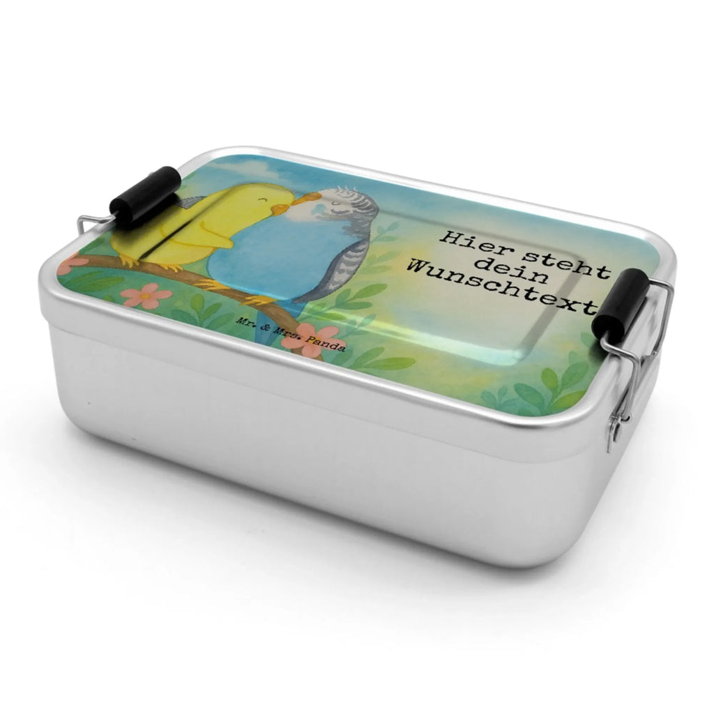 Personalized Metal Lunch Box Parakeets in love Design Kindergarten, Uni, Brotdose, Schule, Brotbox mit Namen, Brotdose mit Namen, Brotbox, Geschenk mit Namen, Liebe, Partner, Freund, Freundin, Ehemann, Ehefrau, Heiraten, Verlobung, Heiratsantrag, Liebesgeschenk, Jahrestag, Hocheitstag, Kuscheln, Nähe, Vertrauen, Vögel, Wellensittich