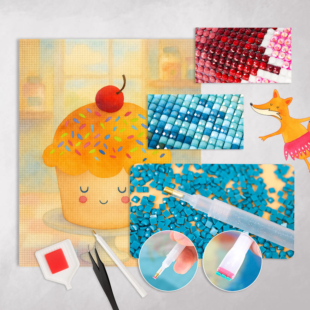 Diamond Painting Cupcake Design Kristallbild, Kreativität, DIY, Diamond Painting, Tiermotive, Gute Laune, lustige Sprüche, Tiere, Backen Geschenk, Muffin, Küche Spruch, Küche Deko, Wunder, Motivation Sprüche, Geschenk Koch, Cupcakes