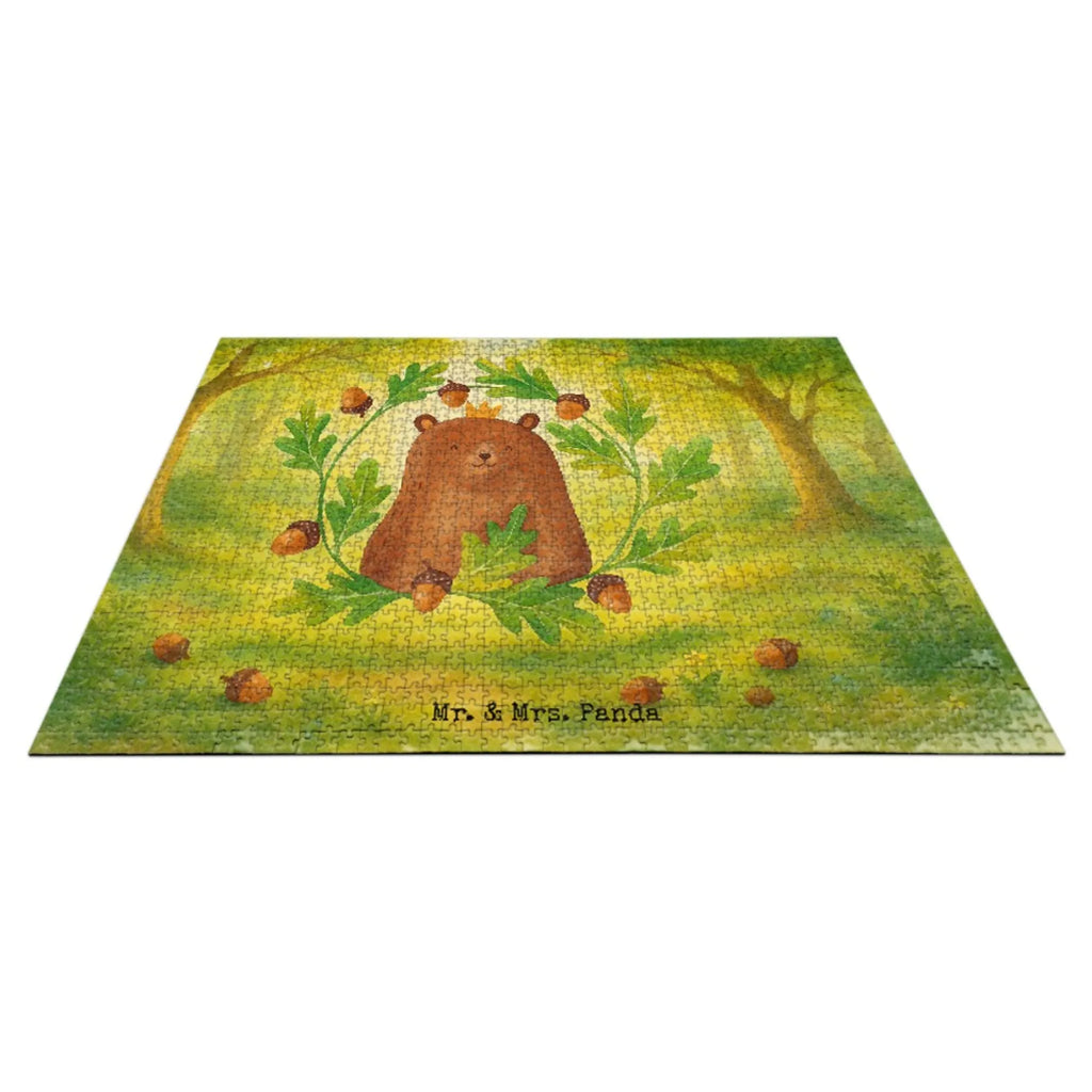 Puzzle Bär König Design Puzzle, Teddy, Bär, Teddybär, Vater, Bester Vater, Vatertag, Dad, Papa Bär, Daddy, Papi, Papa, Bester Papa, Weltbester Papa