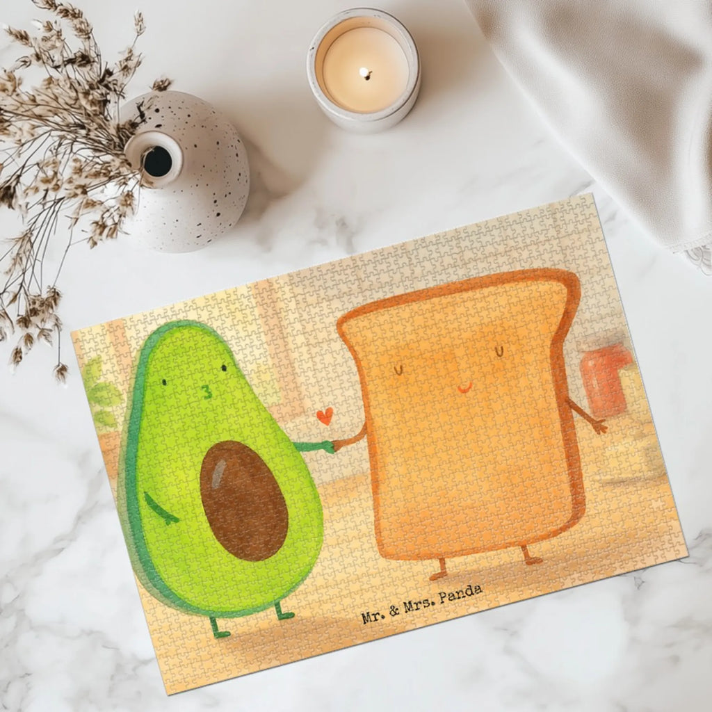 Puzzle Avocado Toast Design Puzzle, Avocado, Veggie, Vegan, Gesund, Jahrestag, Jahrestagsgeschenk, Pärchen, Liebespaar, Toastbrot, Verlobt, Freundin, Toast, Freund, Hochzeitsgeschenk, Hochzeit, Verlobungsparty