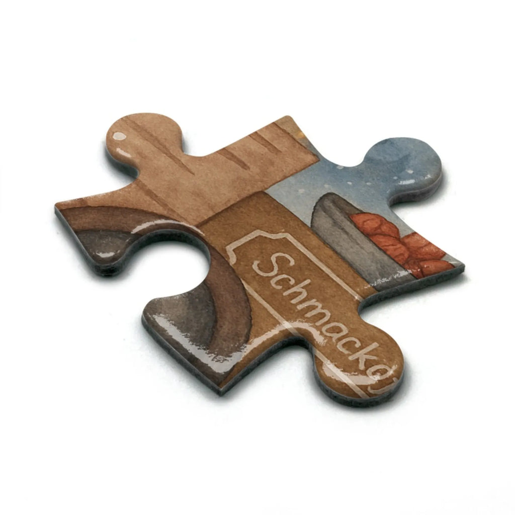 Puzzle Igel Maronen Design Puzzle, Winter, Weihnachten, Weihnachtsdeko, Nikolaus, Advent, Heiligabend, Wintermotiv, Maronen, Duft, Kastanien, Weihnachtsmarkt